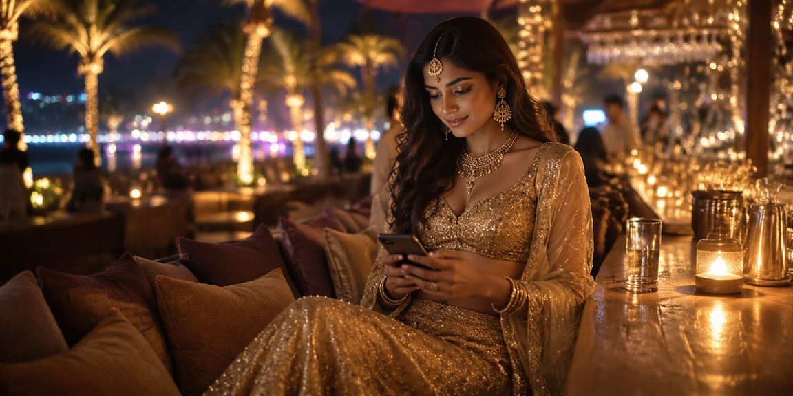 Goa VIP bonus celebration with traditional lehenga